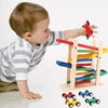 Wooden Abacus and Car Slide Learning Toy Multicolored