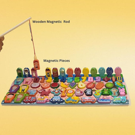 KidzLearn 6-in-1 Traffic Matching and Counting Board Multi-Color
