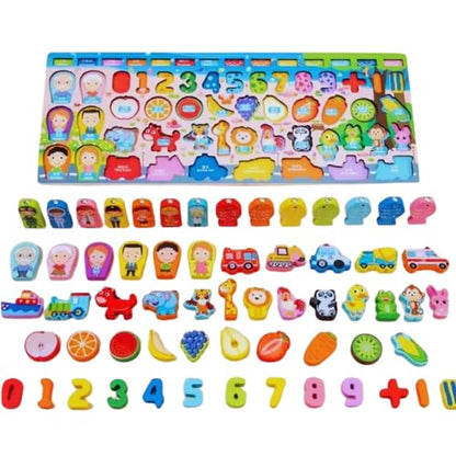 KidzLearn 6-in-1 Traffic Matching and Counting Board Multi-Color