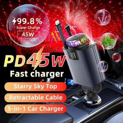 5-in-1 Car Charger with Star light